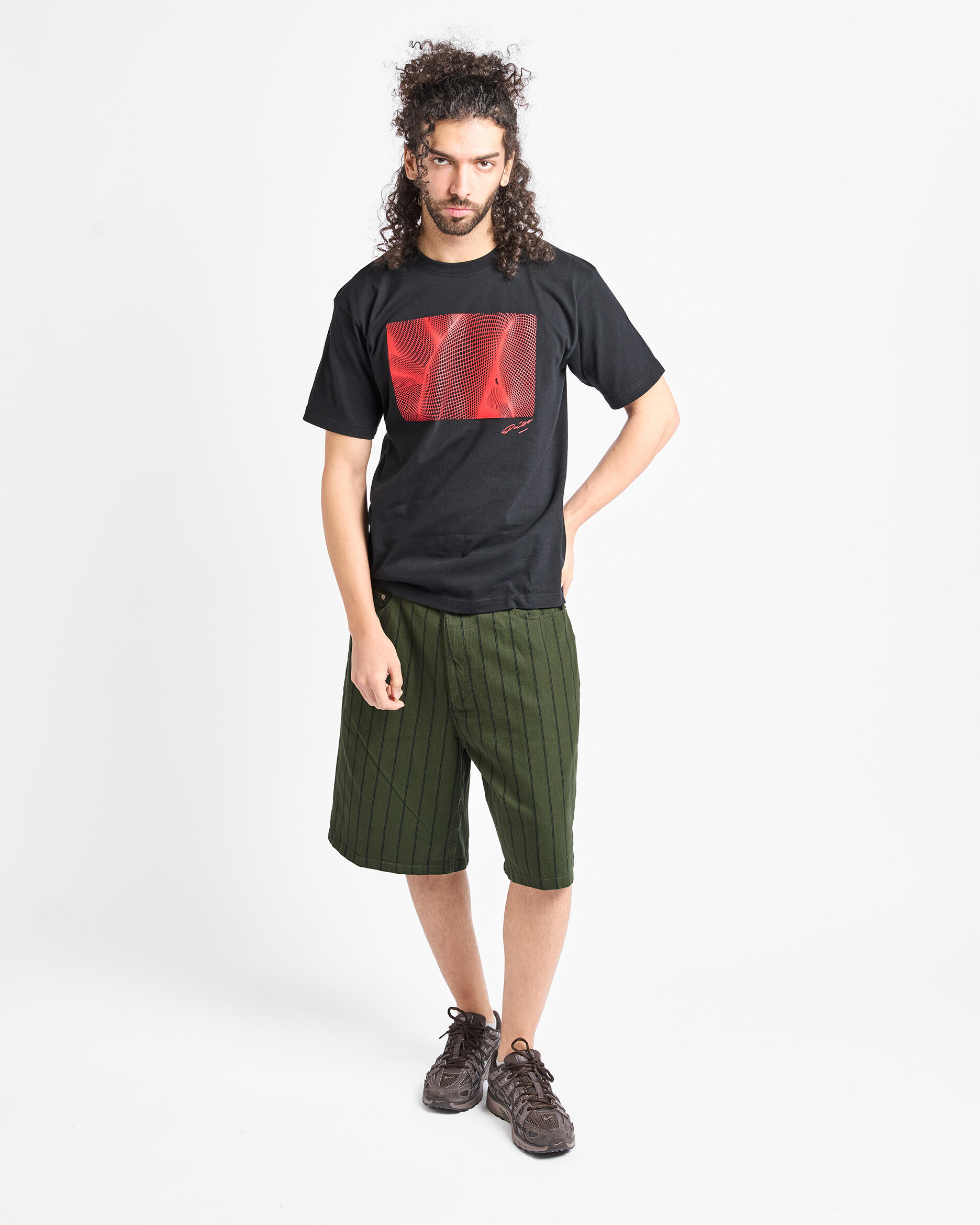 Obey STRIPE BAGGY DENIM SHORT | 172100094-DBM | AFEW STORE